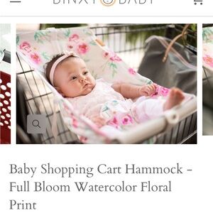 Baby Shopping Cart Hammock - Full Bloom Watercolor Floral Print
